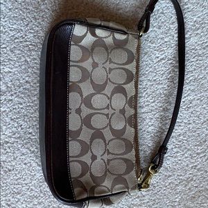 Coach Brown Wristlet. Used but excellent cond